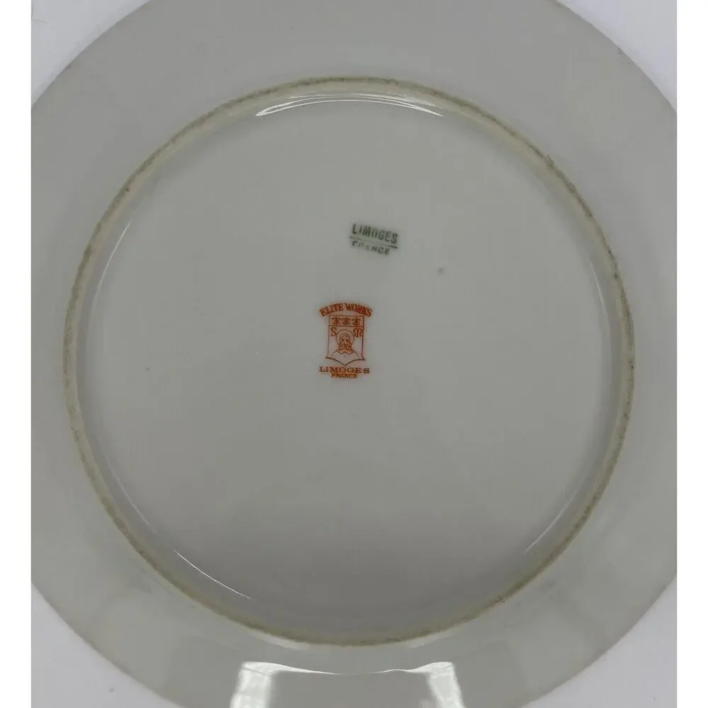 Limoges Elite Works Floral Salad Plate 7 1/2